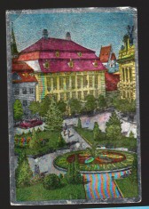 CPIB 18307 CARTE POSTALA - SIBIU. PIATA REPUBLICII, METALIZATA