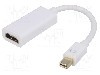 Cablu {{Tip cablu de conectare}}, HDMI soclu, mini DisplayPort mufa, 0.15m, {{Culoare izola&#355;ie}}, AKYGA - AK-AD-38