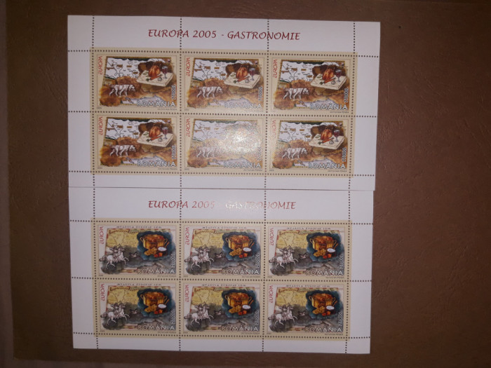 TIMBRE ROMANIA MNH 2005/LP1683b EUROPA 2005-GASTRONOMIE