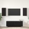 vidaXL Unitate TV Pe perete 2 pcs Stejar negru Lemn compozit
