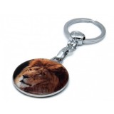 Breloc cheie din metal - multicolor model Leu