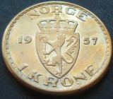 Cumpara ieftin Moneda 1 COROANA / KRONE - NORVEGIA, anul 1957 *cod 1388 B = patina frumoasa!, Europa