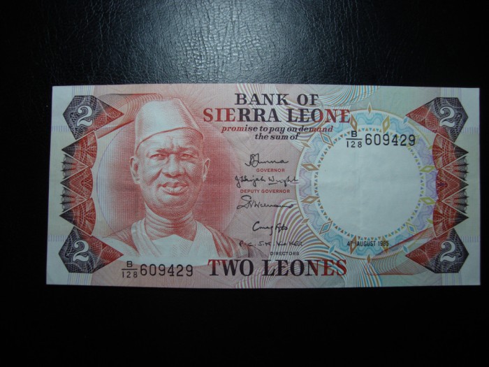 SIERRA LEONE 2 LEONES 1985