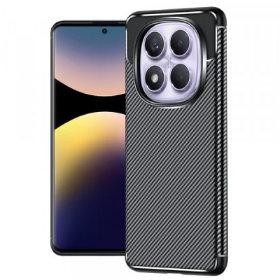 Husa pentru Xiaomi Redmi Note 14 Pro 4G, Techsuit, CarbonFiber, Neagra foto