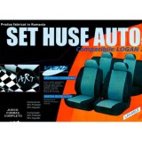 Huse auto compatibile Logan III ACCES si ESENTIAL 2020-&gt; hexagon cu gaurele negru/cusatura rosie Automotive TrustedCars, Oem