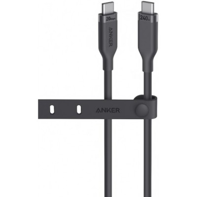 Cablu Date si Incarcare USB-C - USB-C Anker, 240W, 0.9m, Negru A80N1H11 foto