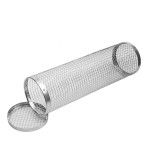 Cumpara ieftin Cos cilindric pentru gratar, 30 x 9 cm, otel inoxidabil, argintiu