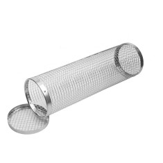 Cos cilindric pentru gratar, 30 x 9 cm, otel inoxidabil, argintiu