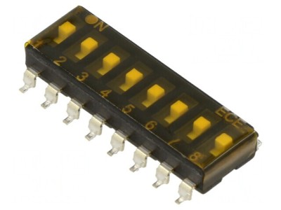 Comutator DIP-SWITCH 8 Secțiuni OFF-ON 24VDC foto