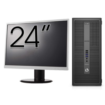 Pachet Calculator Second Hand HP 800 G2 Tower, Intel Core i5-6500 3.20GHz, 16GB DDR4, 256GB SSD + Monitor 24 Inch NewTechnology Media foto