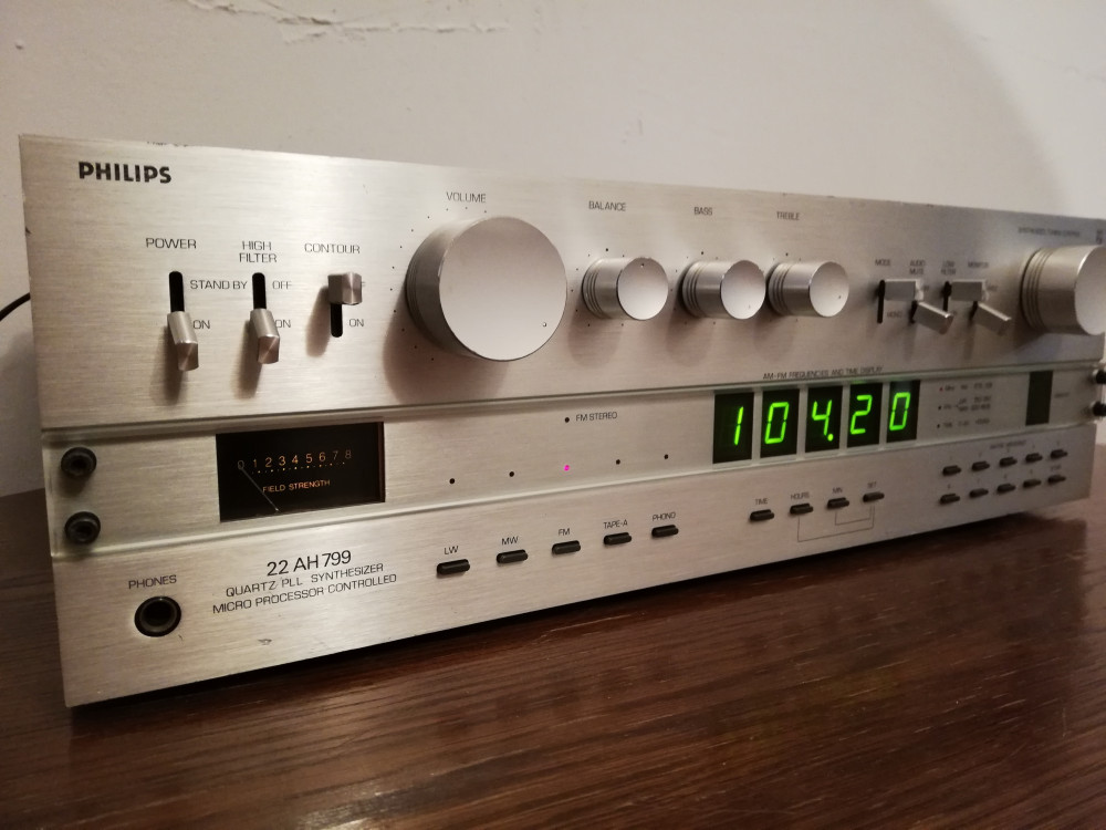 Amplificator/Tuner Stereo PHILIPS 22 AH 799 - made in  Holland/Vintage/Perfect, 41-80W | Okazii.ro