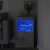 VidaXL Dulap lateral cu lumini LED, gri beton, lemn prelucrat 836636