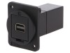 Conector adaptor CLIFF CP30202X Mini DisplayPort, montare pe panou, carcasa plastic neagra, standard XLR