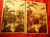 2 Ilustrate Deva , RPR - Parcul sepia si alb-negru Ed. Libraria Noastra 1954