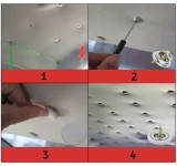 Kit pentru reparatia plafonului auto, Zola, 60 de nituri de reparatie, din metal si plastic, lungime surub 13