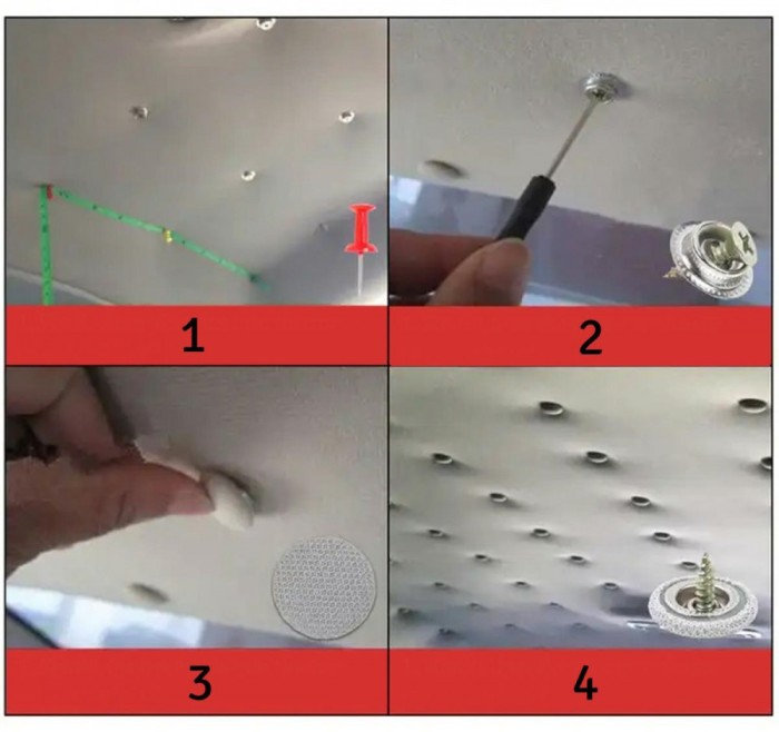 Kit pentru reparatia plafonului auto, Zola, 60 de nituri de reparatie, din metal si plastic, lungime surub 13