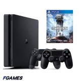 Consola Sony Playstation 4 Slim Ps4 500gb + Doua Controllere + Star Wars Battlefront PlayStation 4, Second-Hand