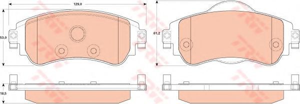 Set placute frana,frana disc CITROEN C4 II (B7) (2009 - 2016) TRW GDB1917