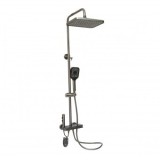 Set dus multifunctional cu termostat, afisaj digital temperatura apa, 4 functii de curgere a apei, pipa cada, dus dreptunghiular, dus de mana, dus bid