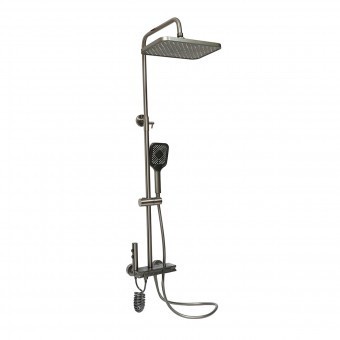 Set dus multifunctional cu termostat, afisaj digital temperatura apa, 4 functii de curgere a apei, pipa cada, dus dreptunghiular, dus de mana, dus bid foto