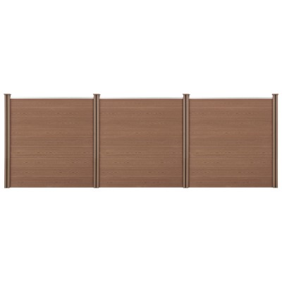[neu.holz] Gard AAWP-9902, 183 x 531 cm, lemn/plastic, maro HausGarden Leisure foto