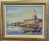 Tablou Teodor Vescu - Veneția, 40x50cm, Pictură Rom&acirc;nească Impresionistă, cu/fără ramă