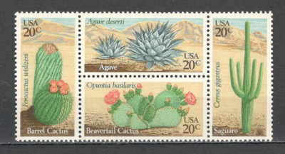 S.U.A.1981 Plante din desert-Cactusi bloc 4 DF.148 foto