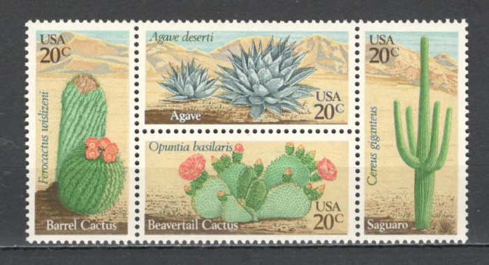 S.U.A.1981 Plante din desert-Cactusi bloc 4 DF.148