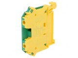 Conector Șine 0.5-4mm&sup2; 1 Pista 2 Borne Galben-Verde