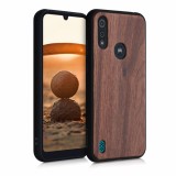 Cumpara ieftin Husa pentru Motorola Moto E6s (2020), Lemn, Maro, 52179.18, Carcasa