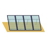 Sistem montaj acoperis pentru 4 panouri fotovoltaice, unghi 15-30&deg;
