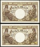 v927 PERECHE CONSECUTIVA 2000 LEI 1943 NECIRCULATA UNC