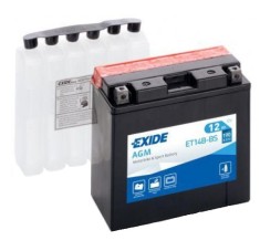 Baterie moto 12V 12Ah (YT14B-BS) AGM fara mentenanta (sigilata) Exide