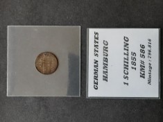 1 Schilling 1855, Statele germane (Hamburg) - A 3993