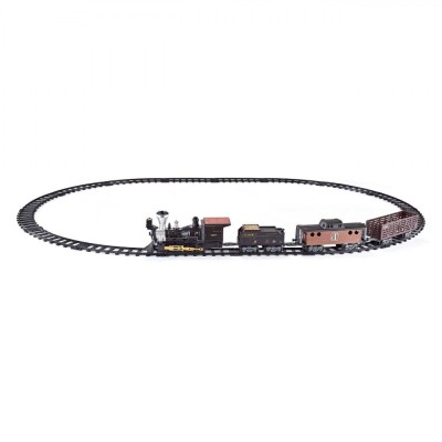 Jucărie Tren Electric, Western, 3 Vagoane și Locomotivă, Sunet și Lumini, Telecomandă, 16 Sine, Multicolor foto