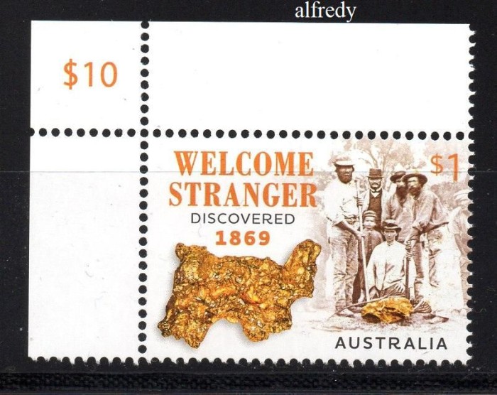 Australia 2019, Minerale. Pepita de aur, serie neuzata, MNH