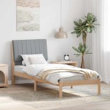 VidaXL Cadru de pat cu headboard Maro 75 x 190 cm țesătură 878929
