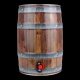 Butoi petrecere 5L cu robinet aspect lemn, ușor 0.51kg, reutilizabil