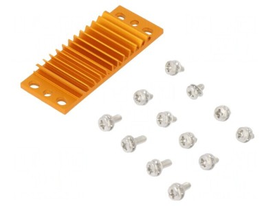Radiator Extrudat cu Aripioare BGA Aurie 23x58mm foto