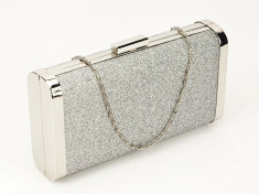 GEANTA CLUTCH ARGINTIU SORANA foto