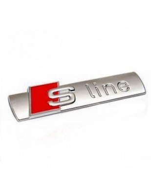 Emblema autoadeziva metalica Audi S line foto