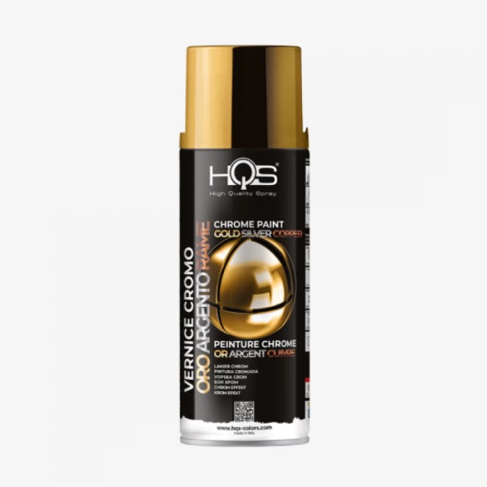 Vopsea Spray HQS GOLD CHROME cromata Cromo Oro auriu 400 ml
