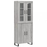 Cumpara ieftin Dulap inalt, gri sonoma, 69,5x34x180 cm, lemn compozit
