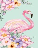 Set de pictura cu numere Wowdecor, model Flamingo, vopsea acrilica, multicolor, 40 x 50 cm
