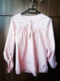 Bluza Ruff Hewn camasa bumbac Made in India, dantela material calitativ masura M