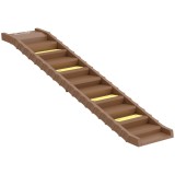 PawHut Rampă Pliabilă Antiderapantă pentru C&acirc;ini, Maro - Utilă pentru Mașini
