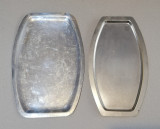 Set 2 platouri aperitive tăvi din alama placata cu argint, Vase, Moderna (1970 -acum)