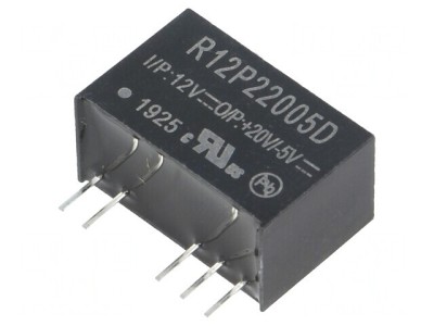 Convertor DC/DC 2W 10.8-13.2V la 20VDC și -5VDC foto