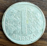Moneda Finlanda - 1 Markka 1966 - Argint slab, Europa