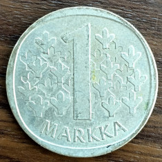 Moneda Finlanda - 1 Markka 1966 - Argint slab